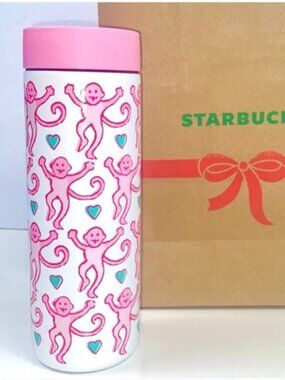 Roller Rabbit + Starbucks Lovely Monkey Ltd Releas Tumbler - NWT